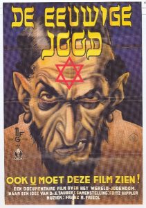 Poster of Nazi propaganda against Jewish people
