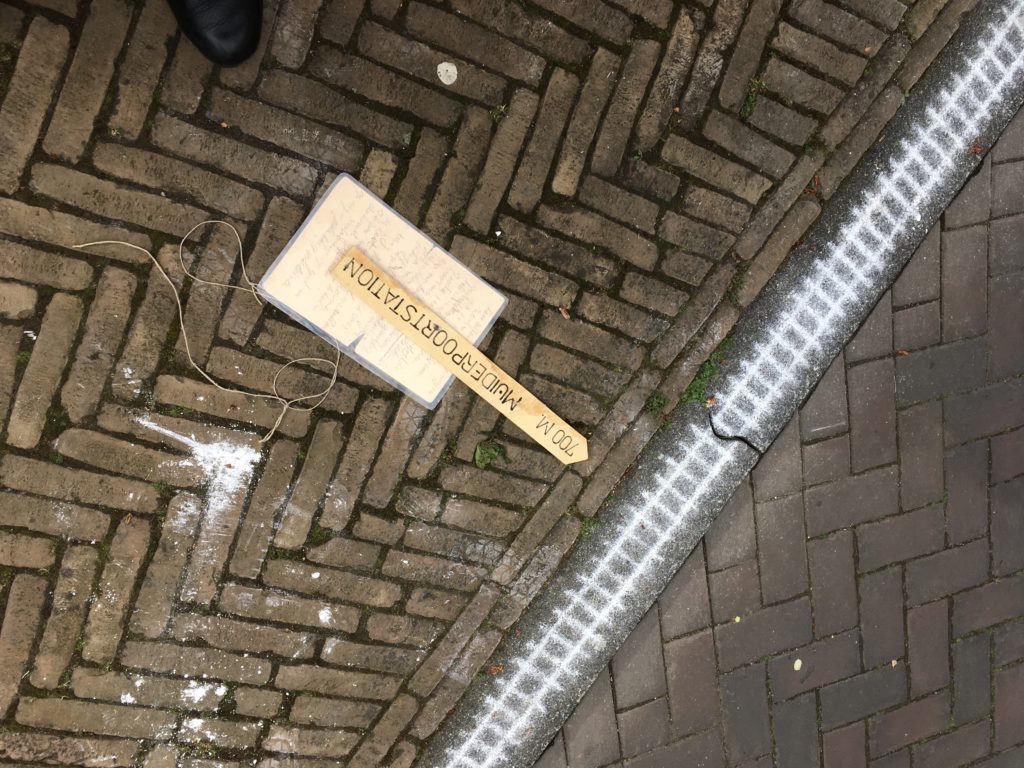 Train track and letter - Mary Fillmore - An Address in Amsterdam