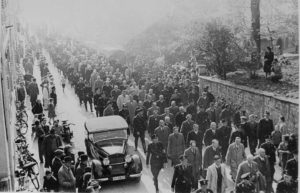 Men arrested during Kristallnacht