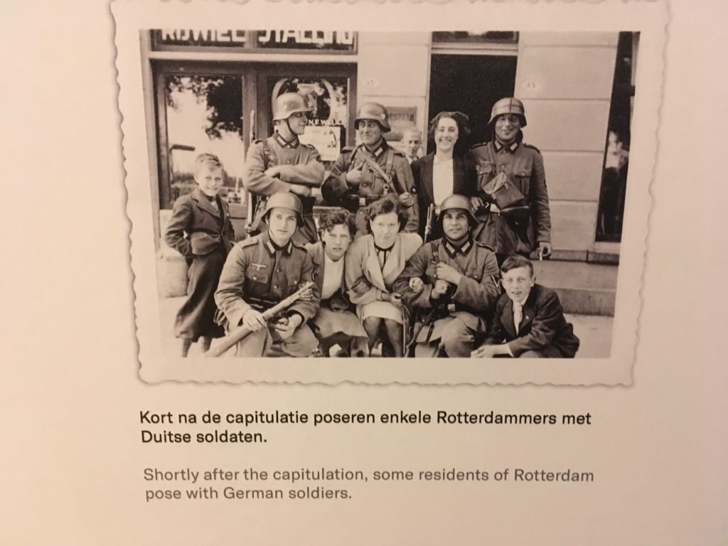 Soldiers and Dutch civilians in Rotterdam